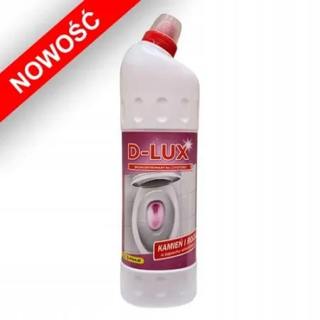 D-LUX Kamień i rdza 1L o zapachu wiśniowym.Gęsty płyn do WC, Toalety, wanny