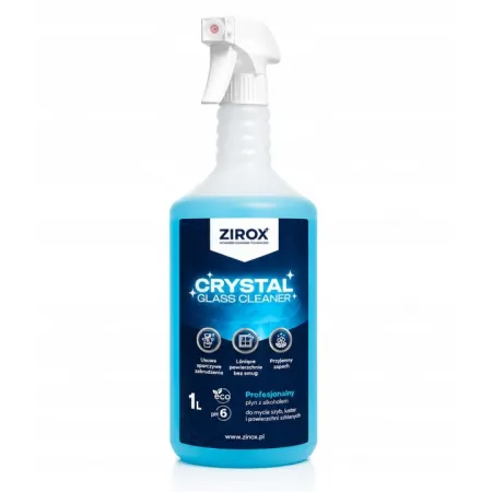 ZIROX Crystal Glass Cleaner — profesjonalny płyn do mycia szyb bez smug | biodegradowalny, pH 6, ECO